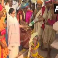 West Bengal CM Mamata Banerjee takes part in Maha Yajna ahead of inauguration of Shri Jagannath Temple in Digha
