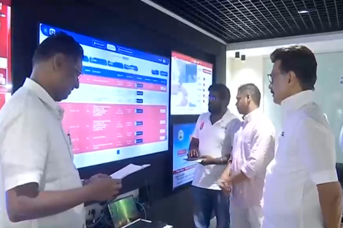 Tamil Nadu polls: MK Stalin inspects DMK election war room at Anna Arivalayam in Chennai
