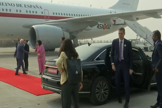 Spanish President Pedro Sanchez departs after attending India AI Impact Summit