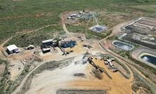  Gold processing underway at the GAM plant.