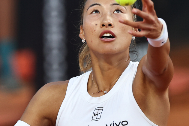 (SP)ITALY-ROME-TENNIS-WTA-ITALIAN OPEN-MAGDALENA FRECH VS ZHENG QINWEN