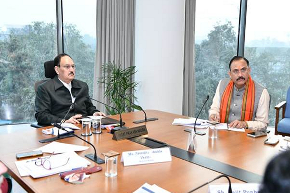 JP Nadda chairs high-level review meeting with MP, Chhattisgarh health ministers; calls for mission-mode healthcare reforms TB Mukt Bharat