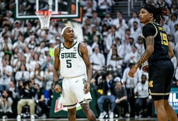 Tre Holloman powers No. 8 Michigan State past No. 17 Michigan