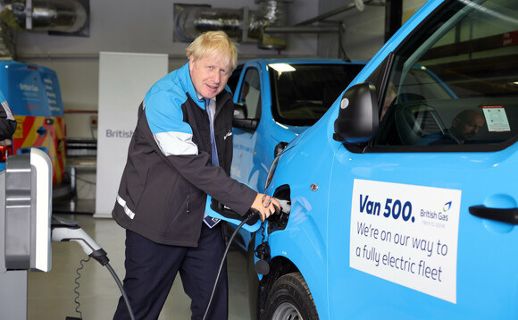 Boris Johnson on an EV visit in the UK recently | Credit: British Gas