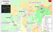  The proposed drill plan on geological map and historic mine workings at the Ohra-Takamine Project, Japan