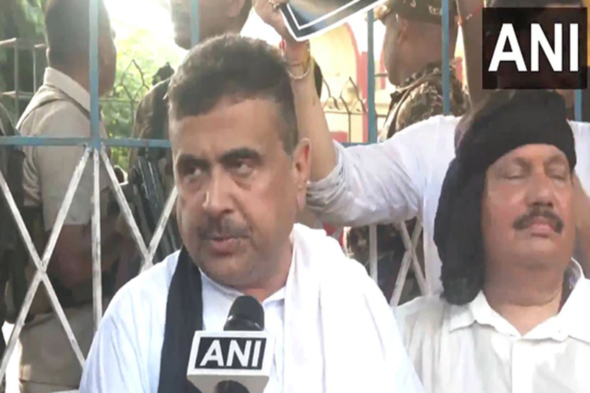 Suvendu Adhikari participates in Nabanna Abhiyan rally; says "Police of Mamata Banerjee are anti-national"