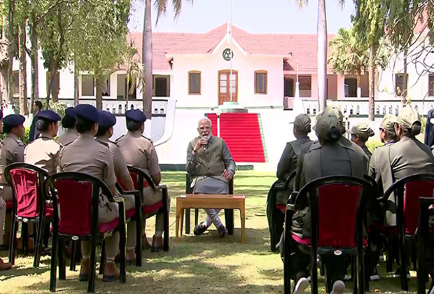 Gujarat: PM Modi interacts with ground staff at Gir National Park on World Wildlife Day