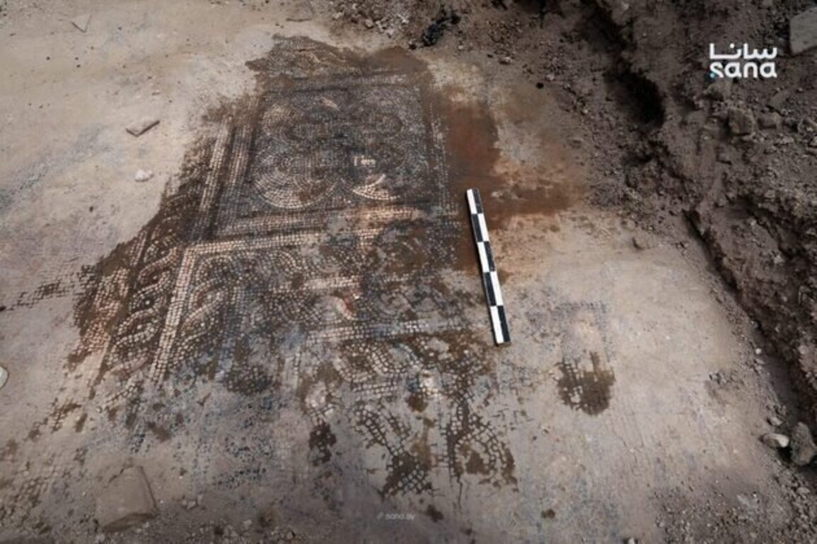 Byzantine Mosaic discovered near Qarah in Damascus countryside