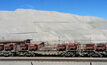 Trem com carga de cobre no Chile/Reprodução