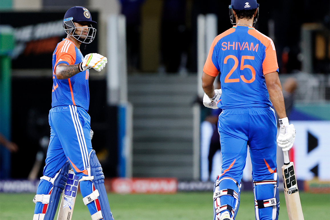 "Looking at their bowling lineup, they had a left-arm and a leg spinner...": Suryakumar Yadav on promoting Shivam Dube in batting order