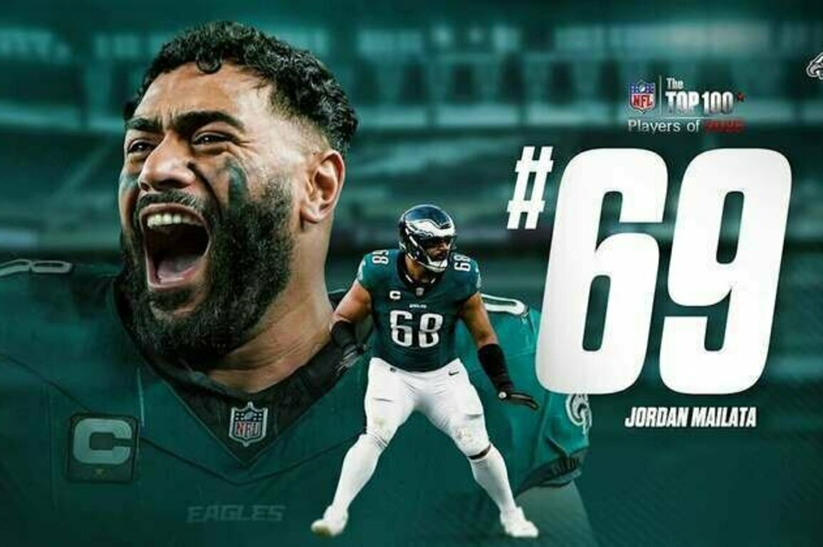 Jordan Mailata Ranked No. 69 in NFL's Top 100 Players of 2025