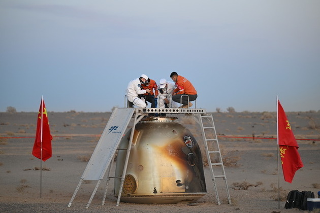 China's space station lands new batch of samples for experiments