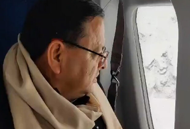 Chamoli: Uttarakhand CM Dhami conducts aerial survey of affected areas