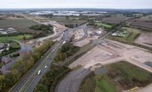 The start of piling works at Rykneld Street bridge, Streethay, as part of the work to create the HS2 high-speed rail network