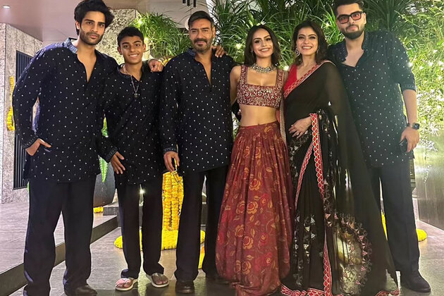 Kajol gives a sneak peek into her fam-jam Diwali celebration, shares pics with Ajay, mom Tanuja