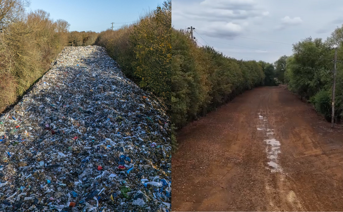 Kidlington before (left) and after (right) the clean up