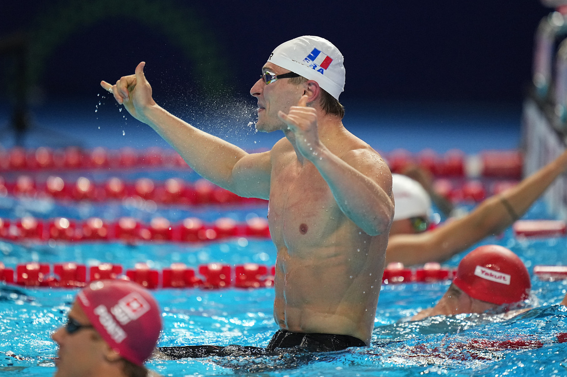 (SP)SINGAPORE-WORLD AQUATICS CHAMPIONSHIPS-SWIMMING-MEN 50M BUTTERFLY