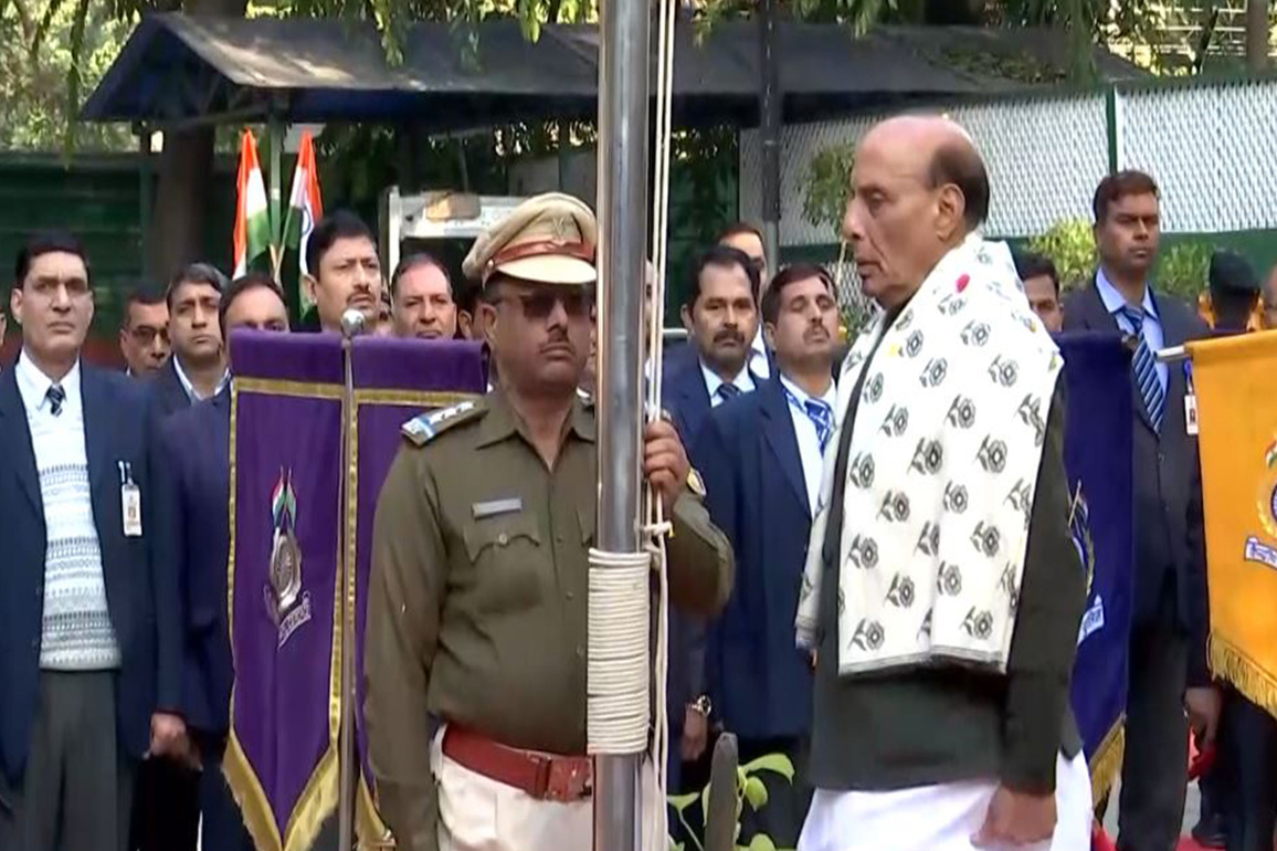 Republic Day 2026: Defence Minister Rajnath Singh unfurls national flag at his residence