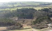 Aerial view of the mine site