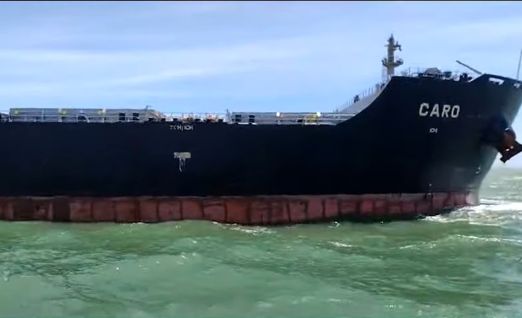 MV Caro saiu de Porto do Açu com minério de ferro com destino ao Bahrein/Reprodução