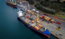  Qube conducting stevedoring operations in Bell Bay, Tasmania.