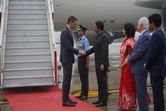 President of Spain Pedro Sanchez Perez-Castejon arrives in india to attend AI Impact Summit