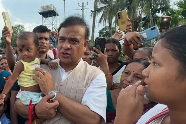 Assam CM Sarma visits flood-hit Nazira, Mahmora, Sonari; announces damage assessment from Aug 9
