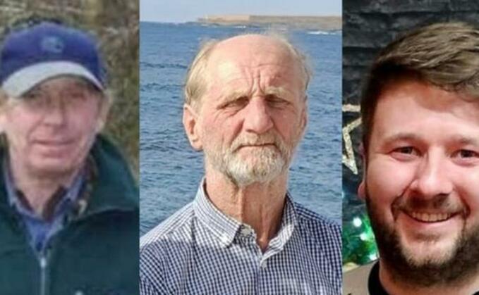 From left to right: Kenneth Patrick Hibbins, Leslie Forbes and Scott Thomas Daddy died after an incident on the River Esk near Glaisdale