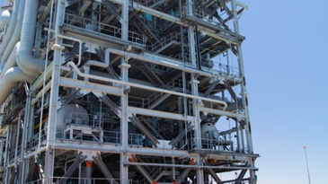 The final Pluto Train 2 modules arriving at the Pluto LNG facility in WA’s Pilbara region.