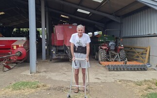 Farmer determined to get back to work after being crushed by hay bales