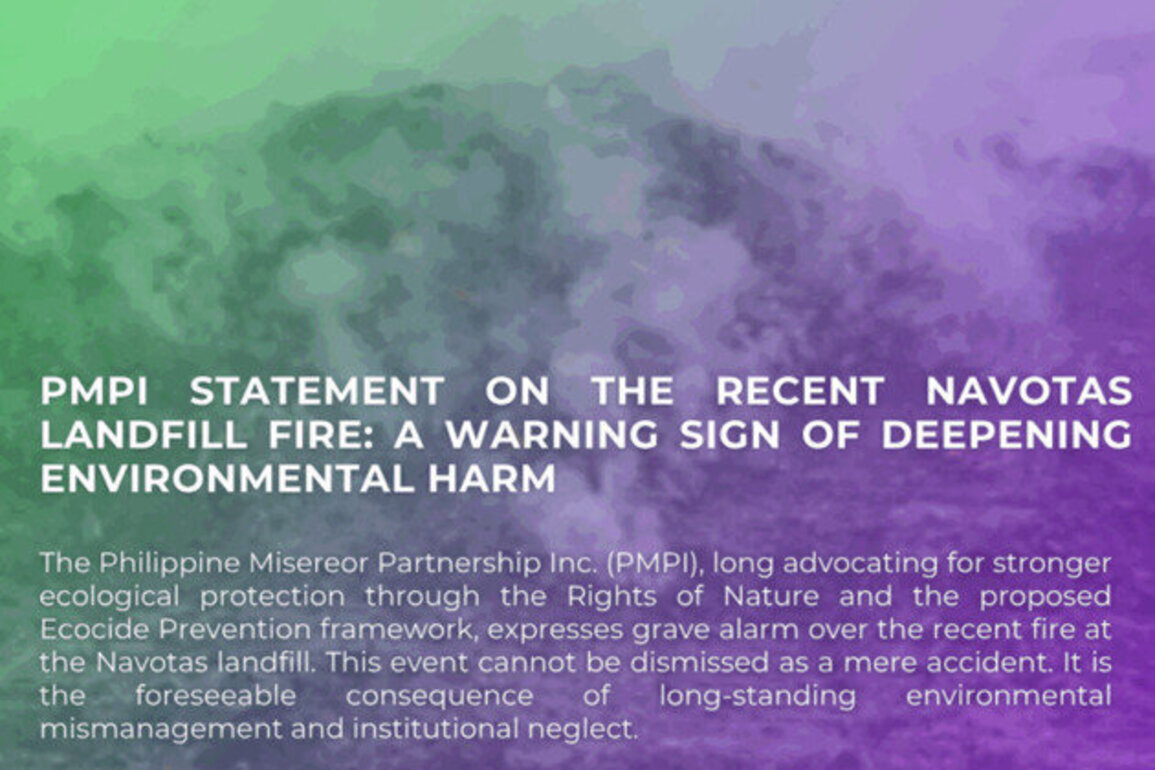 Statement of the Philippine Misereor Partnership, Inc. on the Recent Navotas Landfill Fire