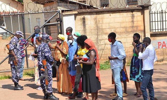 Kampala city trekkers blocked Kampala city trekkers blocked