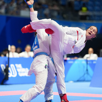 (SP) CHINA-CHENGDU-THE WORLD GAMES 2025-KARATE-WOMEN'S KUMITE -68KG-FINALS-GOLD MEDAL BOUT (CN)