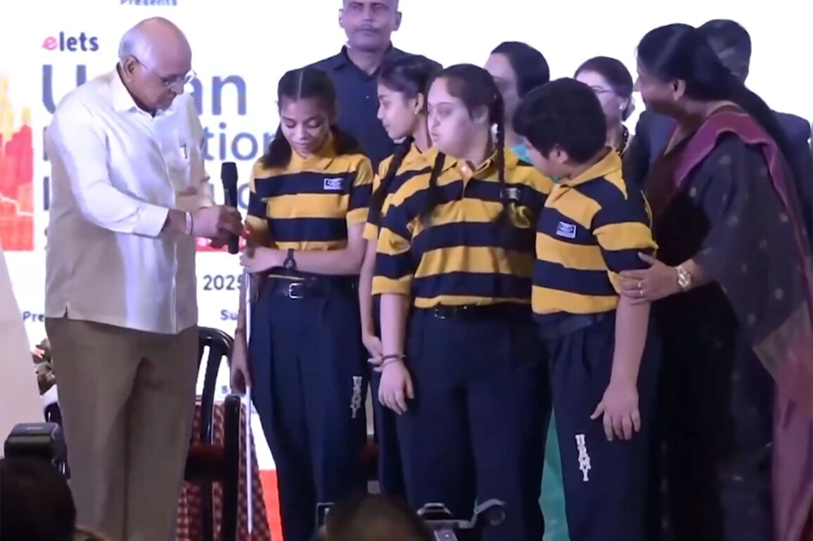 Gujarat: CM Bhupendra Patel showcases humility by handing mic to visually impaired student and listening to her words