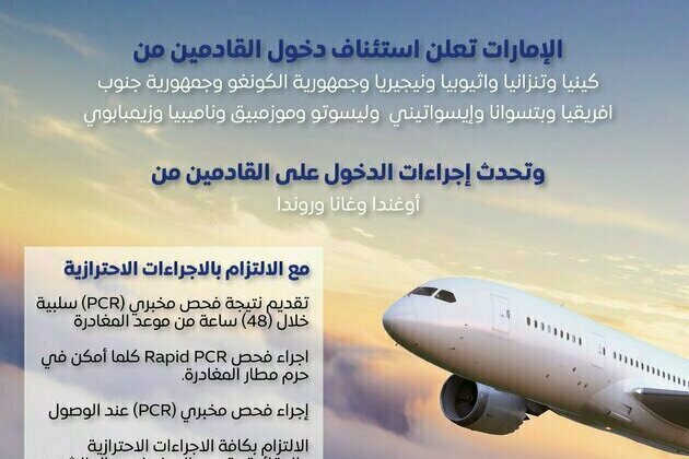UAE resumes entry for travellers from 12 African countries, updates entry measures with another 3 effective January 29