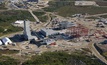 Aerial view of Goldcorp's Éléonore project, showing the production shaft, exploration shaft and exploration ramp