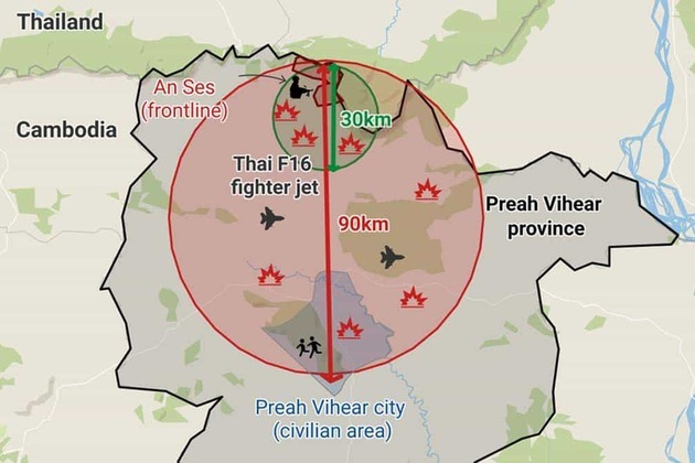Cambodia accuses Thailand of air strikes deep inside its territory