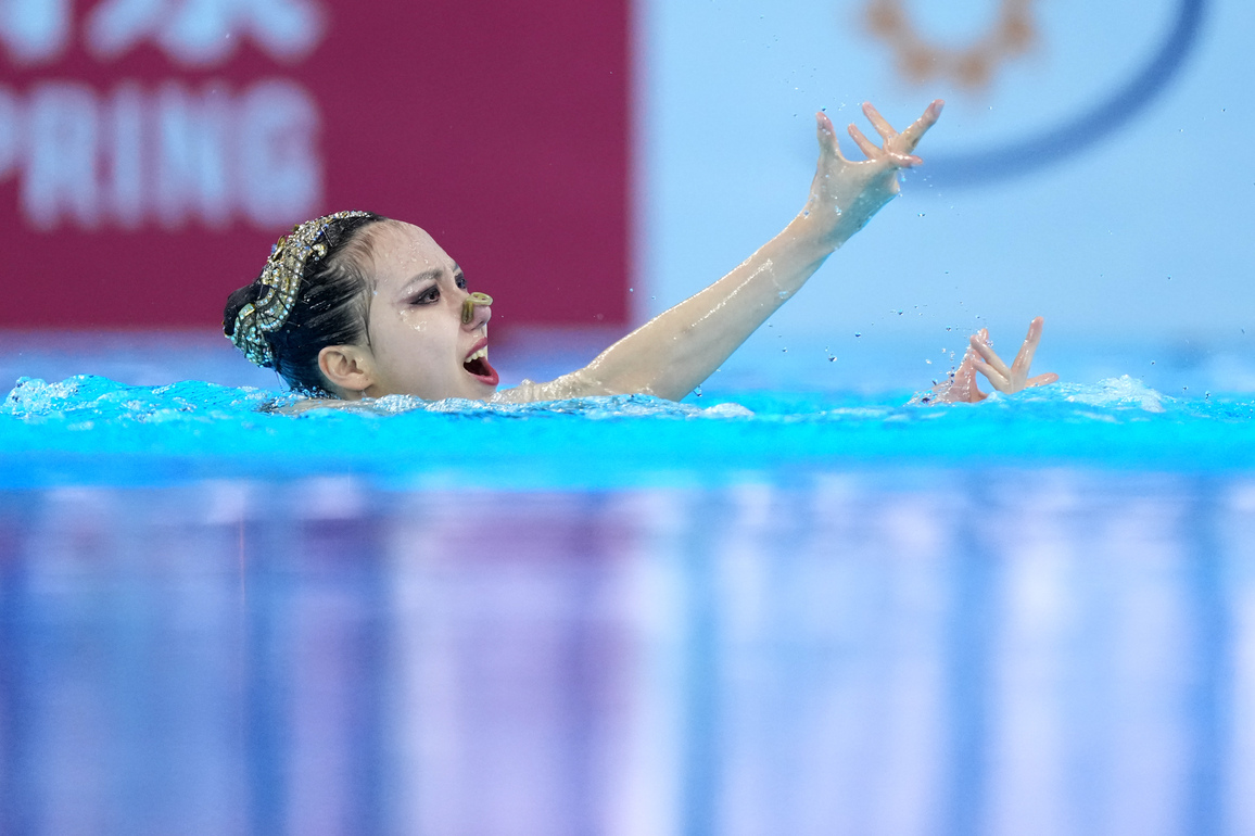 (SP)SINGAPORE-WORLD AQUATICS CHAMPIONSHIPS-ARTISTIC SWIMMING-WOMEN SOLO FREE