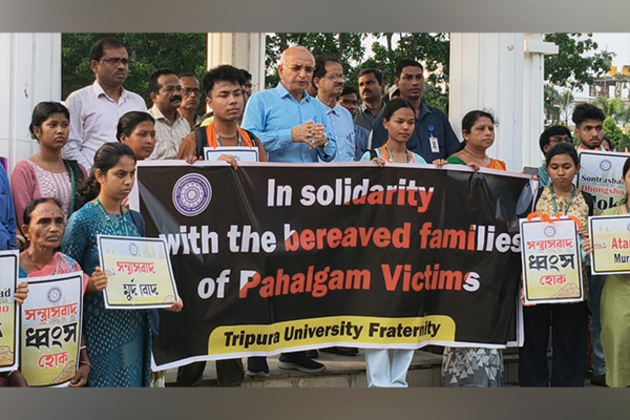 Tripura University holds peace rally to condemn Pahalgam terror attack