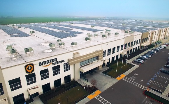 Solar panels on an Amazon fulfilment centre | Credit: Amazon