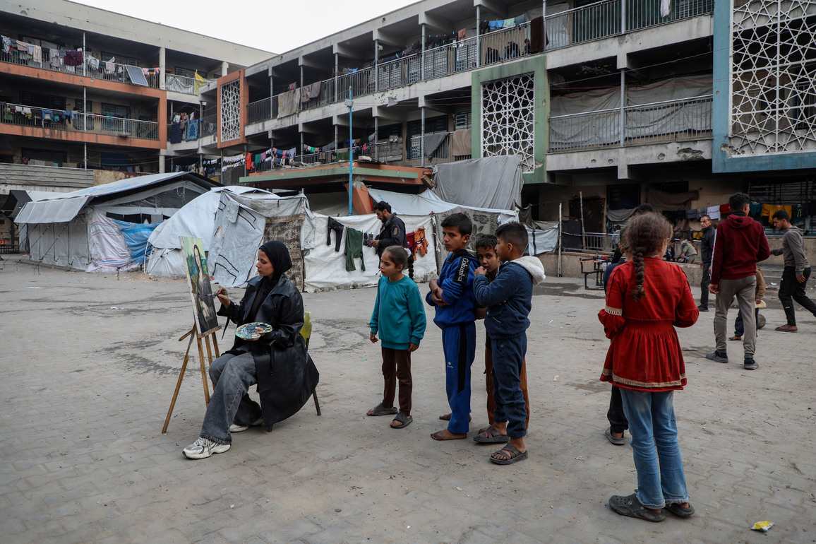 MIDEAST-GAZA CITY-ARTIST