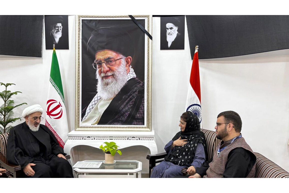 "Kashmiri people stand with Iran," says Mehbooba Mufti after paying tribute to Khamenei at embassy
