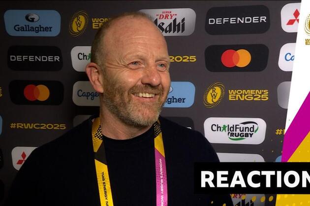 Women's Rugby World Cup- Scotland coach Bryan Easson reacts to Fiji win