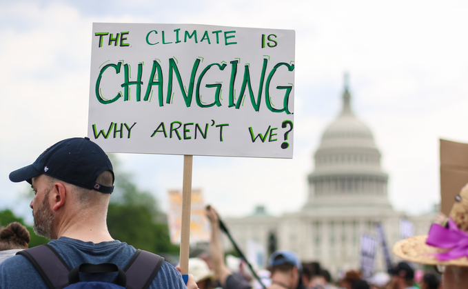 A climate change protest in Washington DC / Credit: Shutterstock