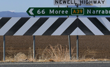 Road sign indicating Narrabri and Moree in New South Wales. Credit: Shutterstock/Catherine H Leonard