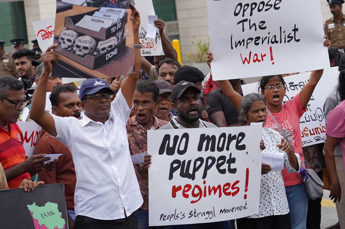SRI LANKA-COLOMBO-U.S.-VENEZUELA-PROTEST