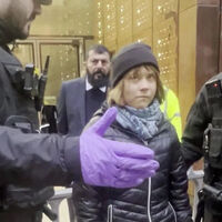Greta Thunberg protests with pro-Palestinian activists in London, held