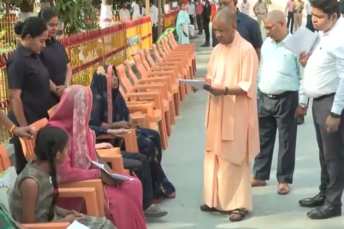 UP CM Yogi Adityanath holds 'Janta Darshan' in Gorakhpur