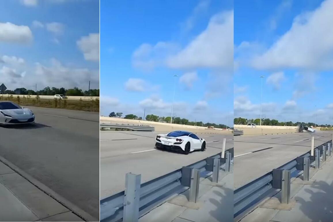 Ferrari F8 Tributo Driver Wrecks at Cars and Coffee Event