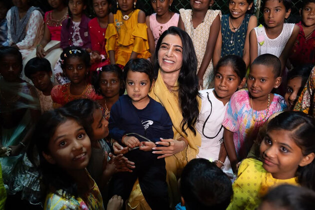 Samantha Ruth Prabhu celebrates Diwali with children from NGOs
